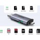 Ugreen CM185 50706 reader for SD / micro SD cards on USB-A 3.0 / USB-C 3.0 - gray