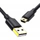 Ugreen 5 pin gold-plated USB cable - mini USB 0.25m black (US132)