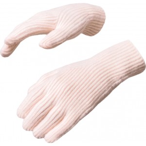 Hurtel Braided phone gloves with cutouts for fingers - pink