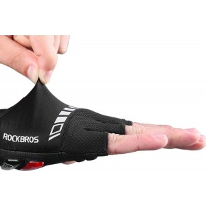 Rockbros S143-BK M cycling gloves with gel inserts - black