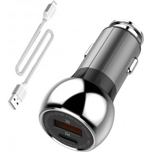 Ldnio C1 USB, USB-C car charger + Lightning cable