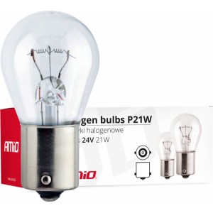 Amio Halogen bulbs P21W BA15s 24V 10pcs