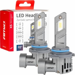 Amio LED Headlights X5-series WINGER H4 6000K max 50W AMIO-03949