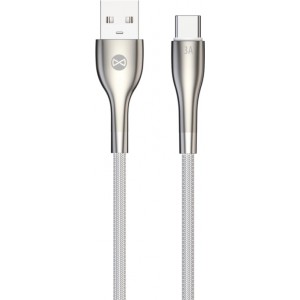 Telforceone S.a. Forever Sleek cable USB - USB-C 1,0 m 3A white