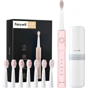 Fairywill Sonic toothbrush with head set and case FairyWill FW-E11 (pink)