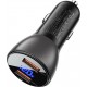 Acefast Car Charger Acefast B7, 45W, 2x USB, with display (black)