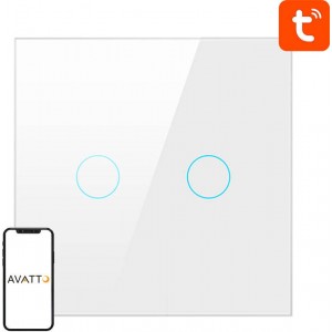 Avatto Smart Light Switch ZigBee Avatto ZTS02-EU-W2 2 Way TUYA (white)