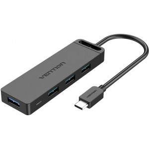 Vention Hub 5in1 with 4 Ports USB 3.0 and USB-C cable Vention TGKBD 0,5m Black