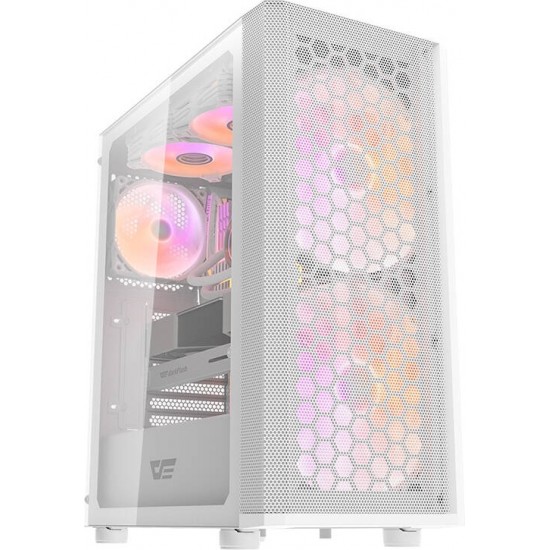 Darkflash DK360 computer case (white) + 3 ARGB fans