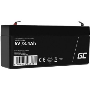 Green Cell Maintenance-free AGM VRLA Green Cell AGM38 6V 3.4Ah Battery (for alarm system, cash register, toy)