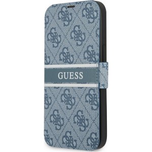 Cg Mobile Sas Guess case for iPhone 13 Mini 5,4" GUBKP13S4GDBL blue book case 4G Stripe