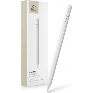 Tech-Protect Digital Magnetic Stylus Pen 3 Magnetic for iPad Tablet - White