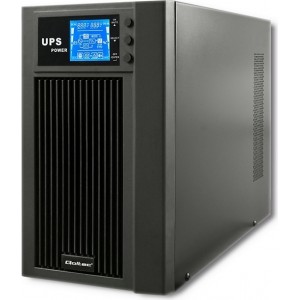 Qoltec Uninterruptible Power Supply UPS On-line | Pure Sine Wave | 3kVA | 2.4kW | LCD | USB