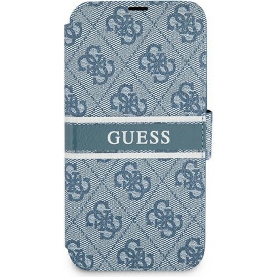 Cg Mobile Sas Guess case for iPhone 13 Mini 5,4" GUBKP13S4GDBL blue book case 4G Stripe