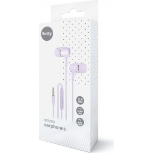 Setty wired earphones SPD-J-29 lilac