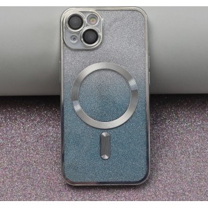 Telforceone S.a. Glitter Chrome Mag case for iPhone 15 Plus 6,7" silver gradient