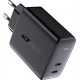 Acefast charger 2x USB Type C 40W, PPS, PD, QC 3.0, AFC, FCP black (A9 black)