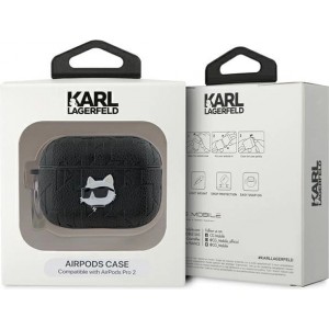 Karl Lagerfeld Monogram Choupette Head case for AirPods Pro 2 - black