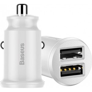 Baseus Grain car charger 2x USB 5V 3.1A white