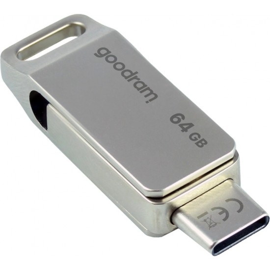 Goodram Flash Drive 64GB USB 3.2 Gen 1 USB / USB C OTG ODA3 Goodram - Silver