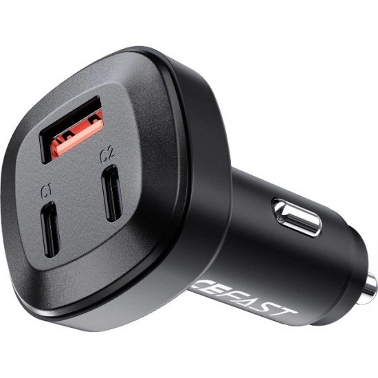 Acefast car charger 66W 2x USB Type C / USB, PPS, Power Delivery, Quick Charge 4.0, AFC, FCP, SCP black (B3 black)