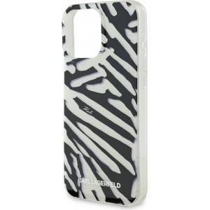 Karl Lagerfeld case for iPhone 16 Pro 6,3" KLHCP16LHZBPKCCK black Hard IML Zebra Pattern & Cord