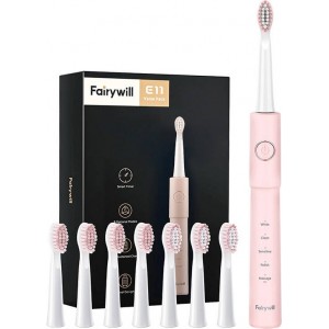 Fairywill Sonic toothbrush with head set and case FairyWill FW-E11 (pink)