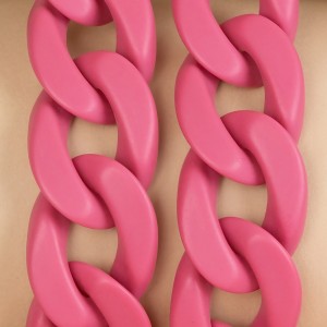 Phone chain long matte pink