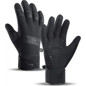 Hurtel Insulated sports phone gloves (size S) - black