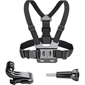 Hurtel Adjustable harness for a sports camera with a rotating tripod and a phone stand