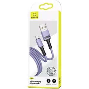 4Kom.pl USAMS Cable U52 microUSB 2A Fast Charge 1m purple