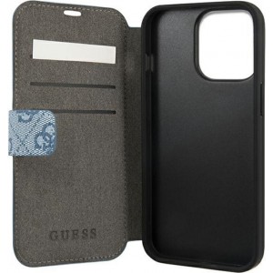 Cg Mobile Sas Guess case for iPhone 13 Mini 5,4" GUBKP13S4GDBL blue book case 4G Stripe