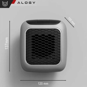 Alogy Powerful Mini Electric Heater Farelka Fan Heater for Socket Contact Pilot 800W Heater Heater EU Alogy Gray