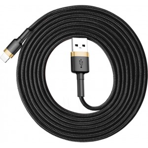 Baseus Cafule USB-A / Lightning 1.5A QC 3.0 cable 2 m - black and gold