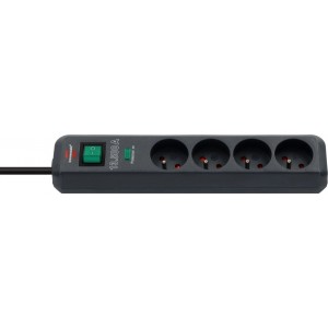 Brennenstuhl Eco-Line surge protector strip 4 sockets 1.5m 13.500A - black