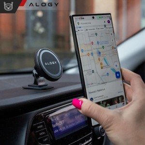 Alogy Magnetic car holder for phone, window, grille, cockpit, dashboard, car, phone, Alogy Black