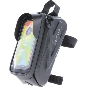 Telforceone Waterproof bike frame bag with shell sides and phone holder Forever Outdoor black