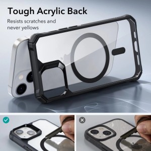 ESR Air Armor Halolock Case with MagSafe for iPhone 14 Plus - Clear Black