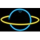 Neon LED Light SATURN yellow blue Bat + USB FLNE11 Forever Light