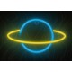 Neon LED Light SATURN yellow blue Bat + USB FLNE11 Forever Light