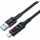 Acefast C7-04 USB-A USB-C 60W 1.2m cable with display - black