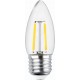 Telforceone LED Bulb Filament E27 C35 2W 230V 2700K 250lm COG clear Forever Light