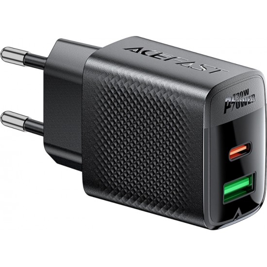 Acefast A98 Network Charger GaN USB-A / USB-C PD 30W - Black