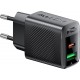 Acefast A98 Network Charger GaN USB-A / USB-C PD 30W - Black