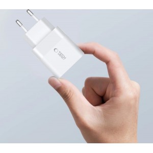 Tech-Protect C20W charger 2x USB-C PD 20W - white