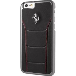 Ferrari Etui na telefon Ferrari Hardcase iPhone 6/6S black/red stitching