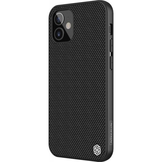 Nillkin Textured Case durable reinforced case with gel frame and nylon back for iPhone 12 mini black