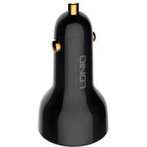 Ldnio C101 Car Charger, USB + USB-C, 100W + USB-C to Lightning Cable (Black)