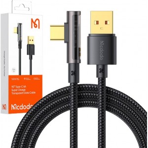 Mcdodo USB to USB-C Prism 90 degree cable Mcdodo CA-3380, 6A, 1.2m (black)