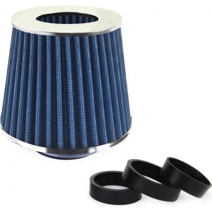 Amio Car Air Conical Filter blue, universal, 3 mouting adapters AMIO-02458